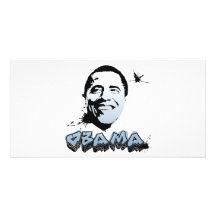 Barack Obama stellen gegenüber Photokarte