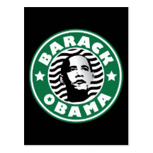 Barack Obama Stern-Koffein Postkarten