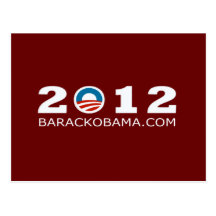 Barack Obama Wiederwahl-Entwurf 2012 Postkarte