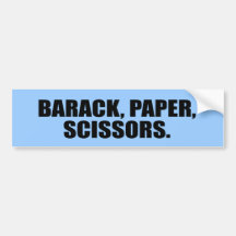 BARACK PAPIERscheren Auto Aufkleber