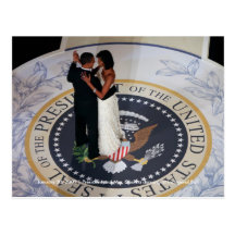 Barack u. Michelle Obama Tanzen am Eröffnungsball Postkarte