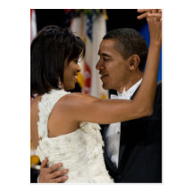 Barack und Michelle Obama Postkarte