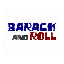 Barack und Rolle Postkarte