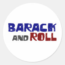 Barack und Rolle Runde Sticker