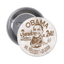 Barack und rollen Einweihungs-Knopf 2009 Button