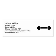 Barbell - Bodybuilding Visitenkarten Vorlage