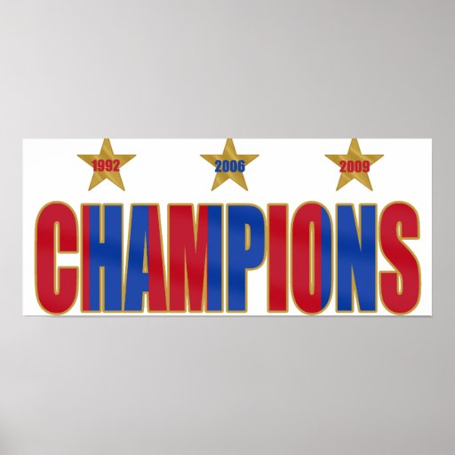 Barcelona-Meister von Europa Futbol 2009 Posterdruck