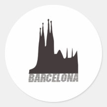Barcelona Runde Aufkleber