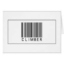 Barcode-Bergsteiger Grußkarten