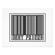 Barcode-bester Freund Personalisierte Ankündigungskarte