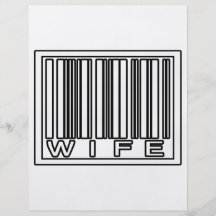 Barcode-Ehefrau Custom Flyer