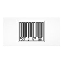 Barcode-Ehefrau Individuelle Foto Karte