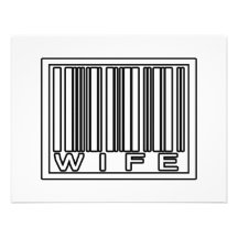 Barcode-Ehefrau Personalisierte Ankündigungen
