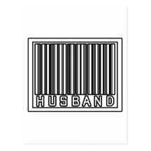Barcode-Ehemann Postkarte