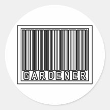 Barcode-Gärtner Runder Aufkleber