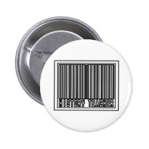 Barcode-Geschichtslehrer Anstecknadel