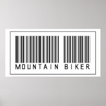 Barcode-Mountainbiker Plakate