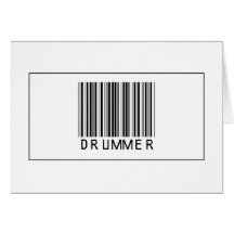 Barcode-Schlagzeuger Grußkarte