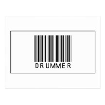 Barcode-Schlagzeuger Postkarte