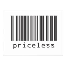 Barcode - unbezahlbar postkarte