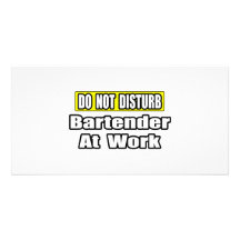 Barkeeper bei der Arbeit Photo Grußkarte