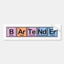 Barkeeper gemacht von den Elementen Autosticker