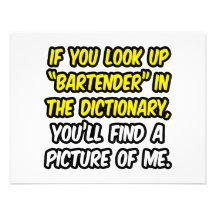 Barkeeper im Wörterbuch… mein Bild Ankündigung