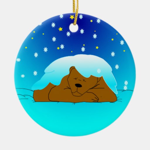 Bärn-Verzierung SchlafensSnowy Weihnachtsornament