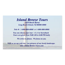 Barnegat Leuchtturm-Long Beach Insel New-Jersey Visitenkartenvorlage