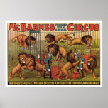 Barnes-Zirkus-Werbungs-Plakat von den zwanziger Ja