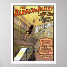 Barnum u. Bailey-Sprung für Leben-Zirkus-Anzeige Plakate