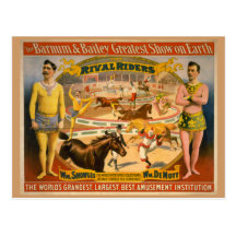 Barnum u. Bailey-Zirkus-Plakat Postkarten