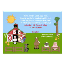 BarnyardVieh-Kindergeburtstageinladung