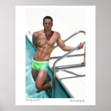 Bart-4771, Bart durch das Pool, Lee Vandergrift Plakate