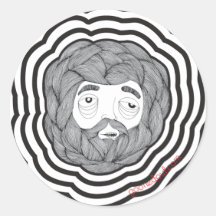 Bart-Ball Runde Sticker