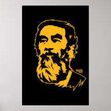 Bärtiges Saddam Hussein-Porträt Plakat