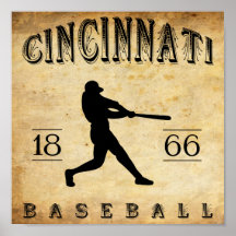 Baseball 1866 Cincinnatis Ohio Plakatdruck