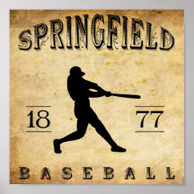 Baseball 1877 Springfields Ohio Plakate