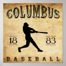 Baseball 1883 Columbus Ohio Posterdruck