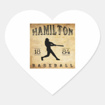 Baseball 1884 Hamiltons Ohio Sticker