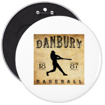 Baseball 1887 Danbury Connecticut Buttons