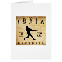 Baseball 1887 Ioniens Michigan Karten