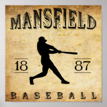 Baseball 1887 Mansfields Ohio Posterdrucke