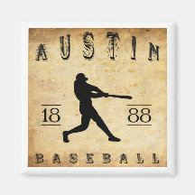 Baseball 1888 Austins Texas Kühlschrankmagnet