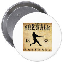 Baseball 1888 Norwalks Connecticut Anstecknadelbuttons