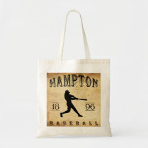 Baseball 1896 Hamptons Virginia Leinentasche