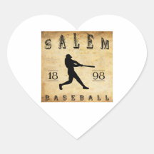 Baseball 1898 Salems Ohio Herz Aufkleber