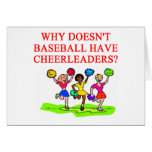 BASEBALL-Cheerleaderwitz Grußkarte