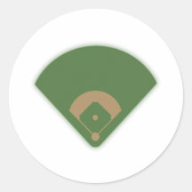 Baseball-Diamant: Runde Sticker
