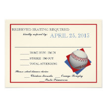 Baseball-Filz-Papier-Antwort Personalisierte Einladungskarten